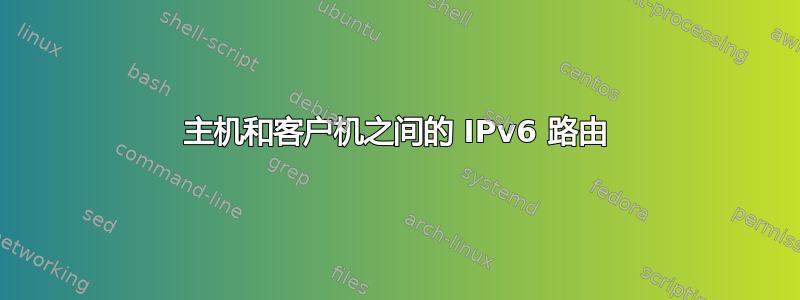 主机和客户机之间的 IPv6 路由