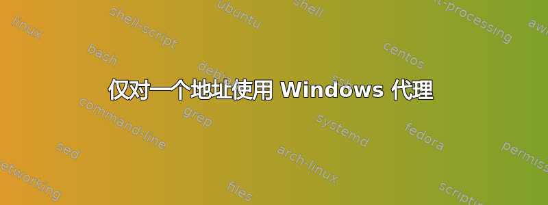 仅对一个地址使用 Windows 代理