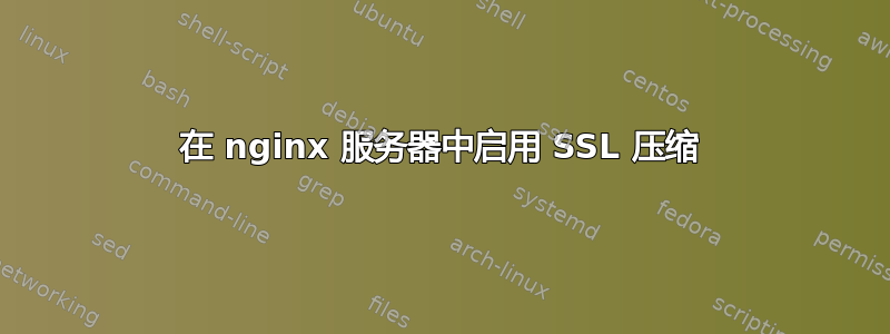 在 nginx 服务器中启用 SSL 压缩