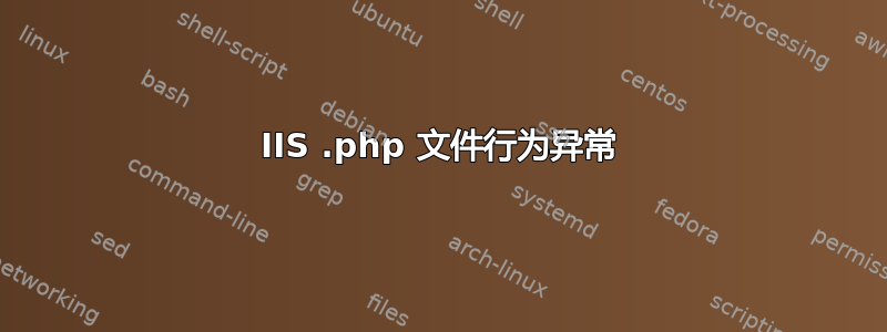 IIS .php 文件行为异常