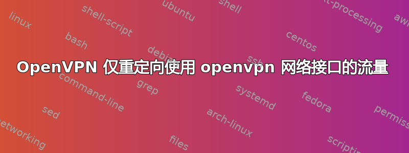 OpenVPN 仅重定向使用 openvpn 网络接口的流量