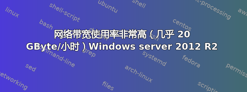 网络带宽使用率非常高（几乎 20 GByte/小时）Windows server 2012 R2