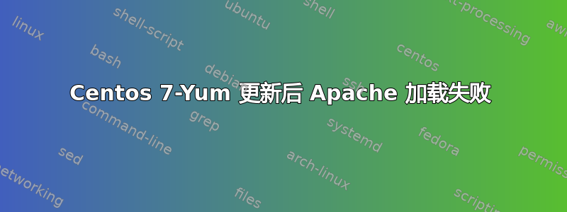 Centos 7-Yum 更新后 Apache 加载失败