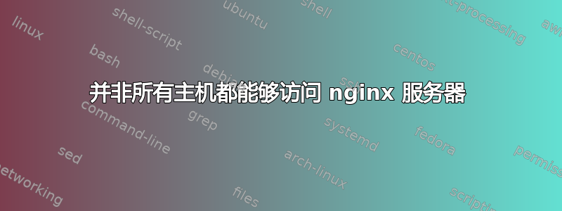 并非所有主机都能够访问 nginx 服务器