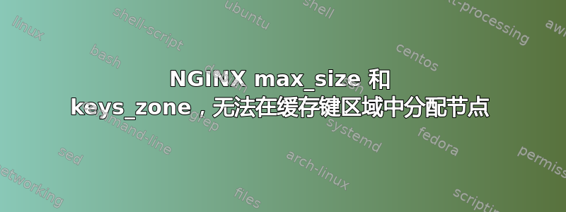 NGINX max_size 和 keys_zone，无法在缓存键区域中分配节点