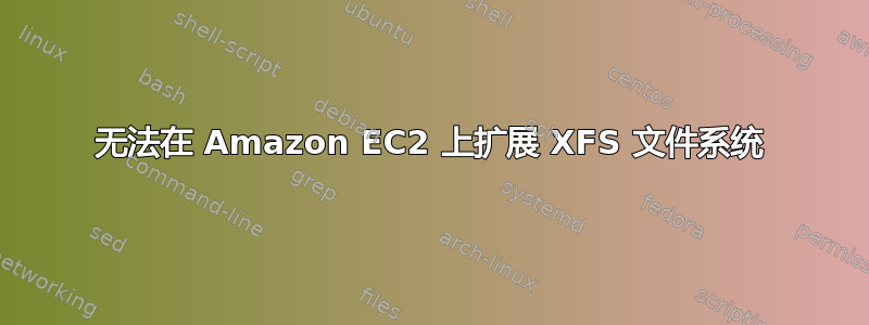 无法在 Amazon EC2 上扩展 XFS 文件系统