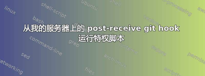 从我的服务器上的 post-receive git hook 运行特权脚本