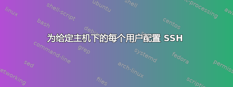 为给定主机下的每个用户配置 SSH