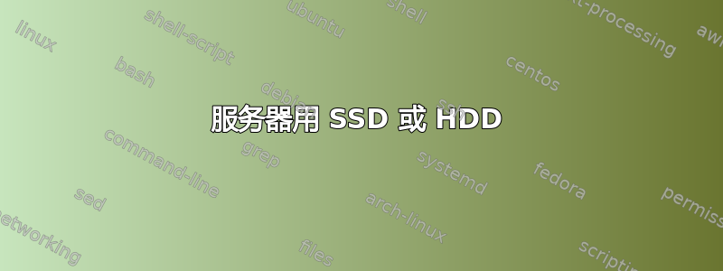 服务器用 SSD 或 HDD