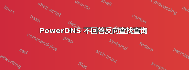 PowerDNS 不回答反向查找查询