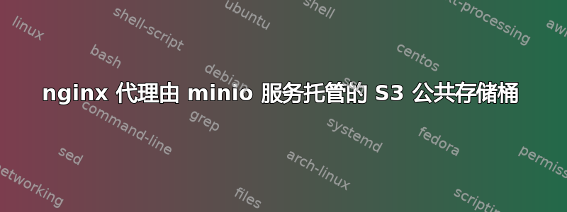 nginx 代理由 minio 服务托管的 S3 公共存储桶