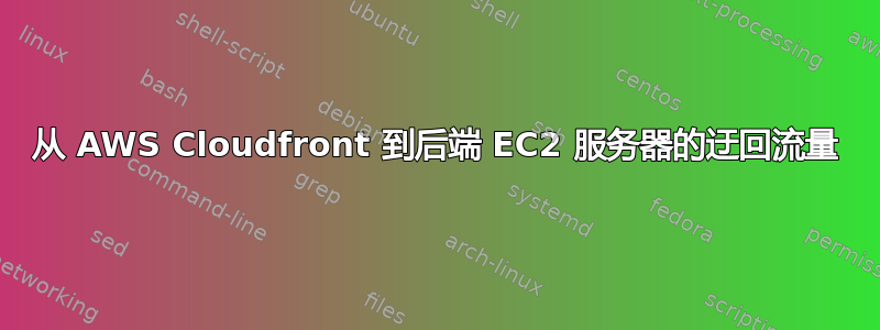 从 AWS Cloudfront 到后端 EC2 服务器的迂回流量