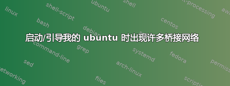 启动/引导我的 ubuntu 时出现许多桥接网络 