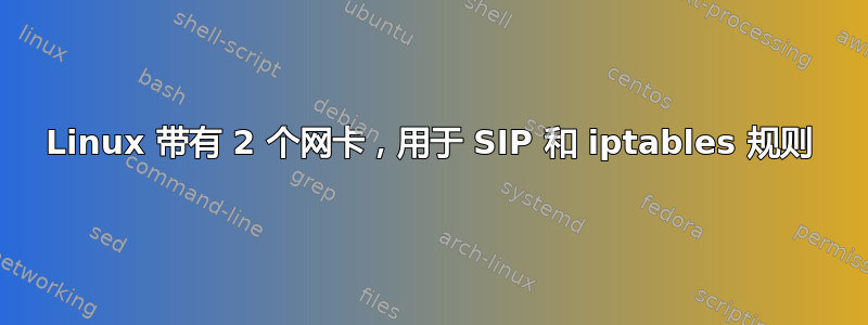 Linux 带有 2 个网卡，用于 SIP 和 iptables 规则