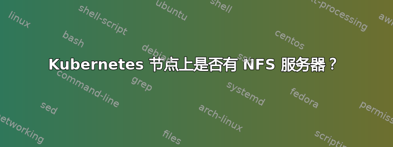 Kubernetes 节点上是否有 NFS 服务器？