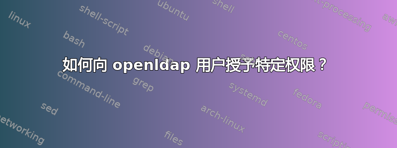 如何向 openldap 用户授予特定权限？