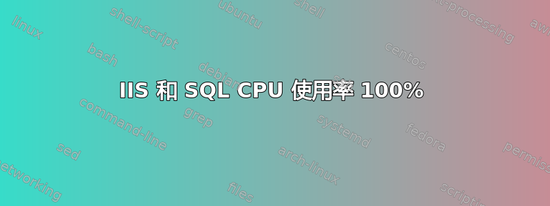 IIS 和 SQL CPU 使用率 100%