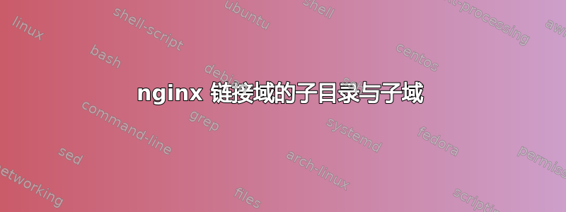 nginx 链接域的子目录与子域