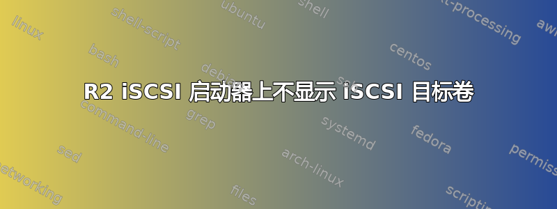 2008 R2 iSCSI 启动器上不显示 iSCSI 目标卷