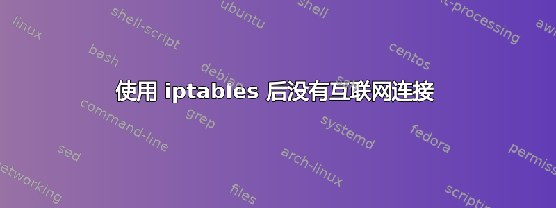 使用 iptables 后没有互联网连接