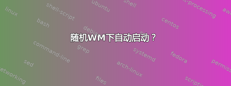 随机WM下自动启动？