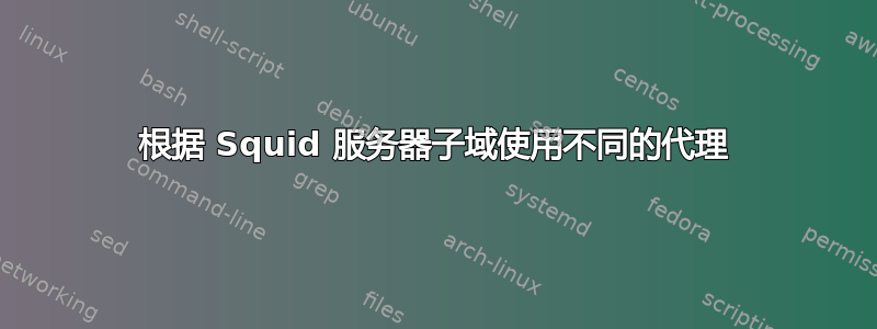 根据 Squid 服务器子域使用不同的代理