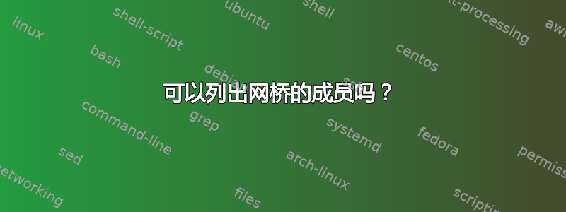 可以列出网桥的成员吗？