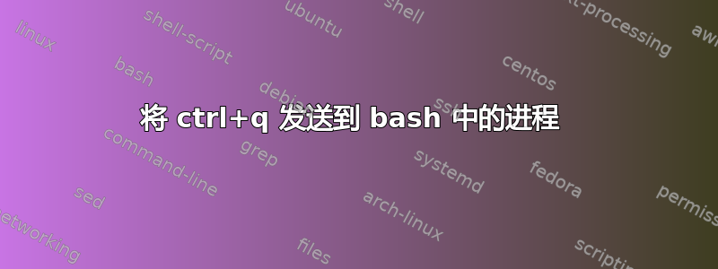 将 ctrl+q 发送到 bash 中的进程 