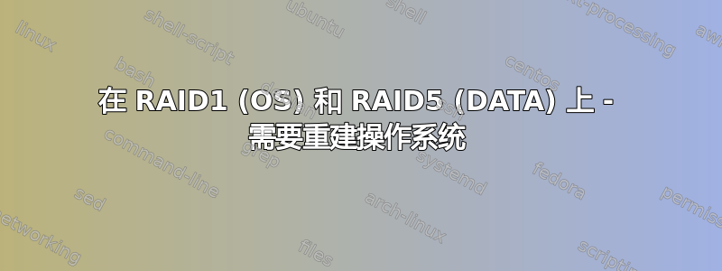 在 RAID1 (OS) 和 RAID5 (DATA) 上 - 需要重建操作系统