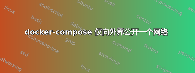 docker-compose 仅​​向外界公开一个网络