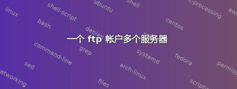 一个 ftp 帐户多个服务器