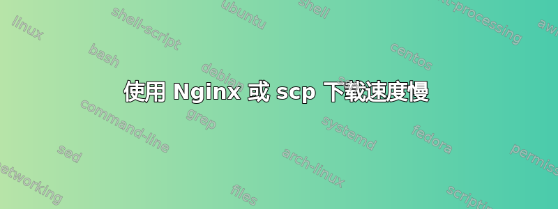 使用 Nginx 或 scp 下载速度慢