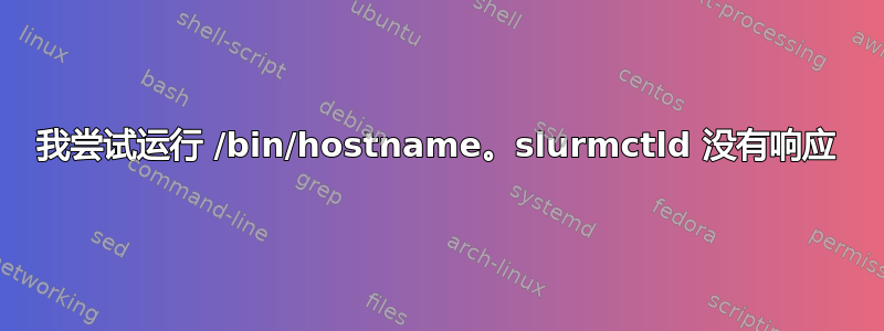 我尝试运行 /bin/hostname。slurmctld 没有响应