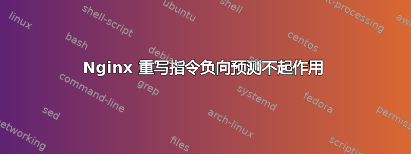 Nginx 重写指令负向预测不起作用