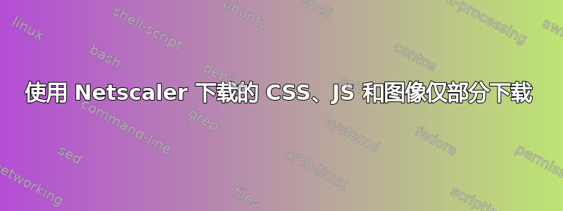 使用 Netscaler 下载的 CSS、JS 和图像仅部分下载