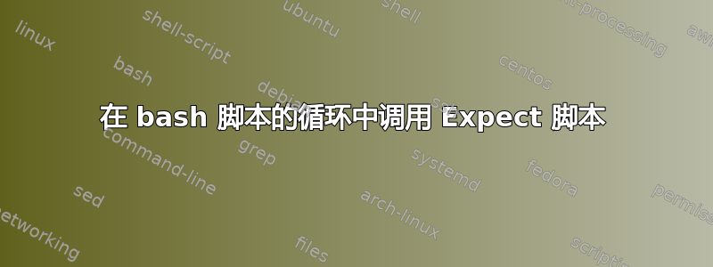 在 bash 脚本的循环中调用 Expect 脚本