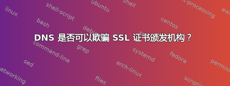 DNS 是否可以欺骗 SSL 证书颁发机构？