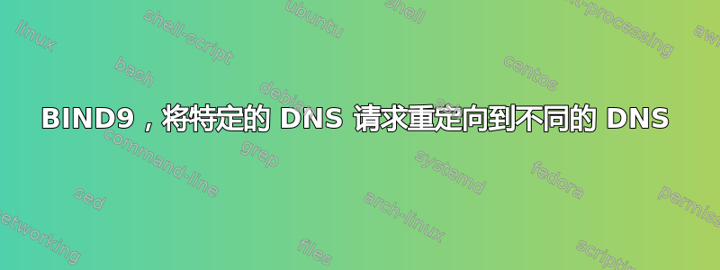 BIND9，将特定的 DNS 请求重定向到不同的 DNS