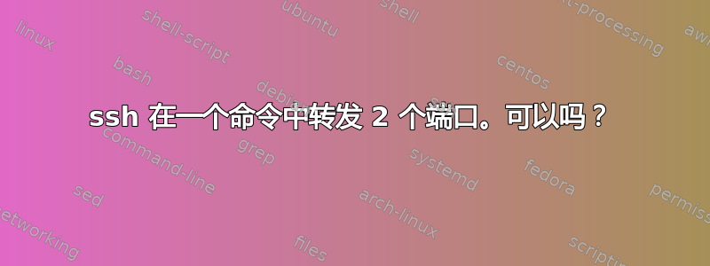 ssh 在一个命令中转发 2 个端口。可以吗？