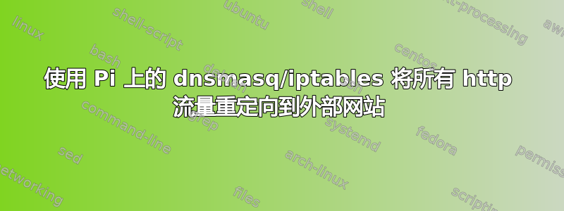 使用 Pi 上的 dnsmasq/iptables 将所有 http 流量重定向到外部网站