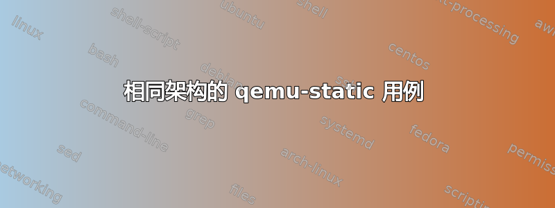 相同架构的 qemu-static 用例