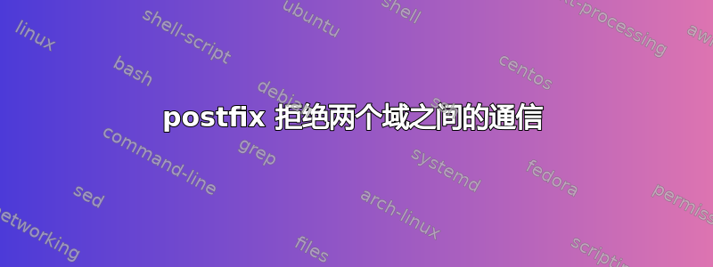 postfix 拒绝两个域之间的通信