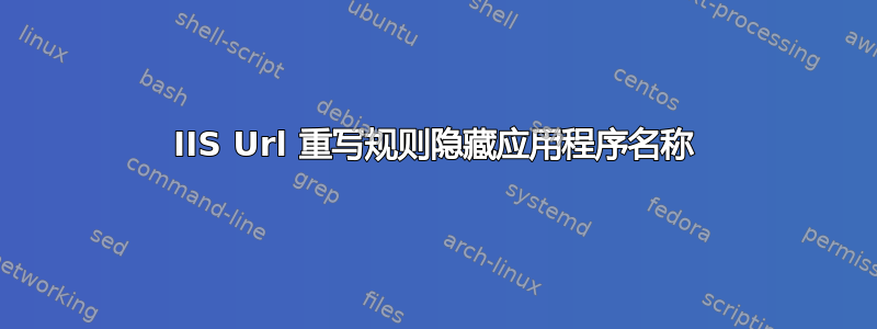 IIS Url 重写规则隐藏应用程序名称