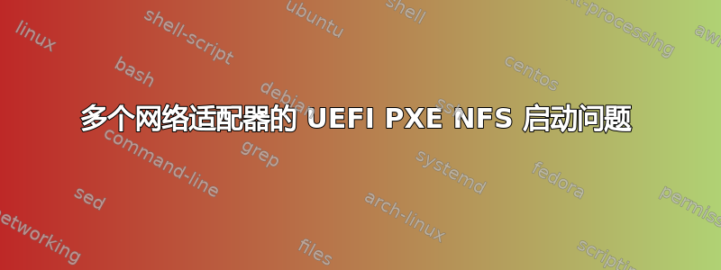 多个网络适配器的 UEFI PXE NFS 启动问题