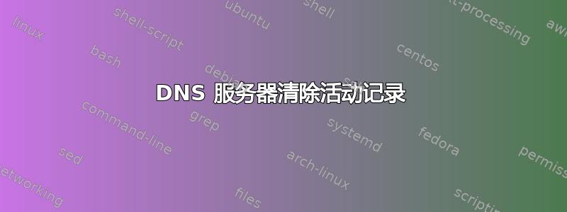 DNS 服务器清除活动记录