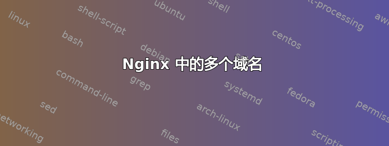 Nginx 中的多个域名