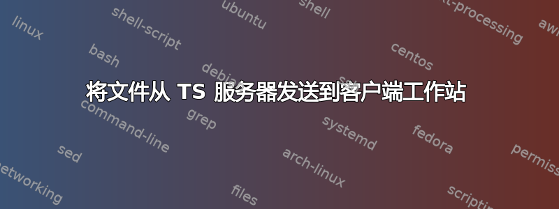 将文件从 TS 服务器发送到客户端工作站