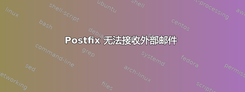 Postfix 无法接收外部邮件