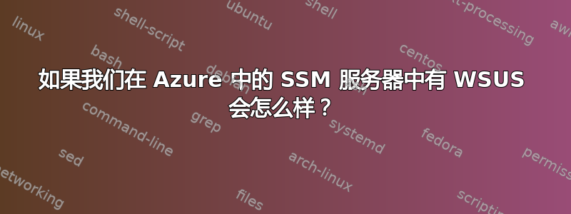 如果我们在 Azure 中的 SSM 服务器中有 WSUS 会怎么样？