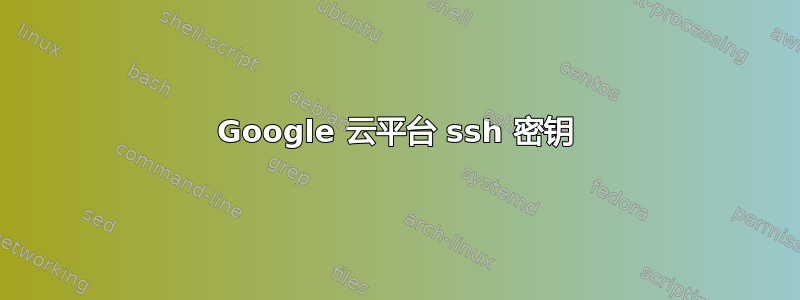 Google 云平台 ssh 密钥